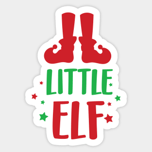 Little Elf, Elf Shoes, Stars, Christmas, Xmas Sticker